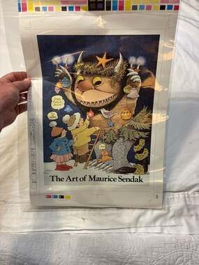 RARE #’d print  1976 Maurice Sendak Original Poster Book Printer's Proof